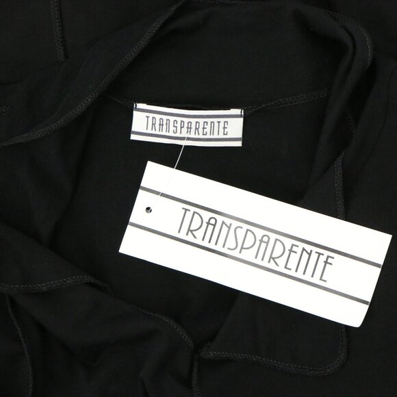 NWT Transparente Germany Black Lagenlook Asymmetrical Hem Tunic Top O/S XL 1X 2X - Picture 9 of 9